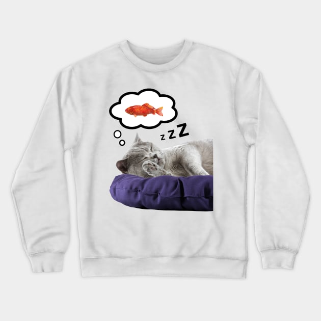 SLEEPY CAT Crewneck Sweatshirt by GloriaSanchez